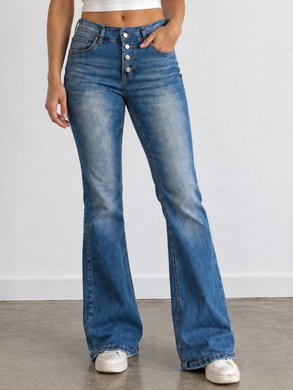 Flamingo Women’s Medium High Rise Flare Bell Bottom Jeans Size 6/8 29 Waist